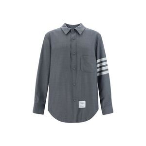 Thom Browne Gray Wool Oves Aries Dress Men's Shirt